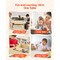 White Kids Table and 2 Chairs Set with Storage Box for Art and Learning